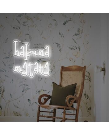 Brighten Your Man Cave, Bar, or Party Ambiance with Hakuna Matata LED Neon Sign.