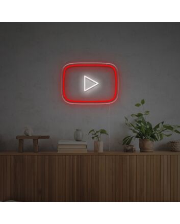 Brighten Your Home Office or Light Up Your Next Event with the Youtube Logo LED Neon Sign.