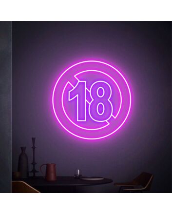 Elevate your entertainment space with 18 Neon Sign Adults Only Neon Sign, perfect for bars, game rooms, and exclusive parties.