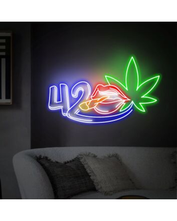 Enhance Your Space: The Perfect Cigarette Neon Sign Marijuana Neon Sign Joint Wall Art Lips Led Sign for Bars, Lounges, and Chic Home Decor