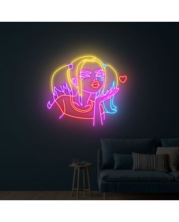 Brighten Up Your Space with Crazy Girl Harley Quinn Neon Sign Task Force X Neon Lights - Perfect for Bars, Game Rooms, and Movie Nights.