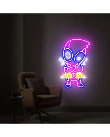 Revamp Your Space: Deadpool Neon Sign Brings Vibrant Color to Your Game Room, Home, and Bar Decorations.