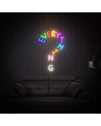 Brighten Your Space: Everything Neon Sign Light for Office, Living Room, Weddings, and Parties Interior Design Enhancement.