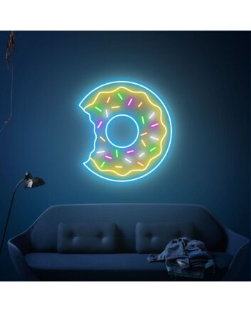 Brighten Your Café or Sweeten Your Home Decor with the Food Neon Sign Sweet Donuts Sign Coffee Bar Sign Pink LED Light Dessert.