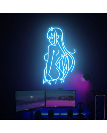Brighten Your Space: Franxx Darling Neon Sign for Versatile Decor - Perfect for Game Rooms, Home Offices, and Chic Bars