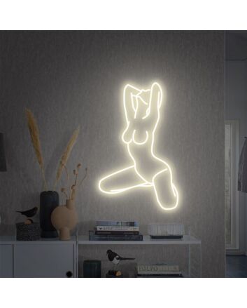 Bring a Radiant Glow to Your Bedroom, Salon, or Bachelorette Party with the Girl Lady Neon Sign Woman Body Neon Sign.