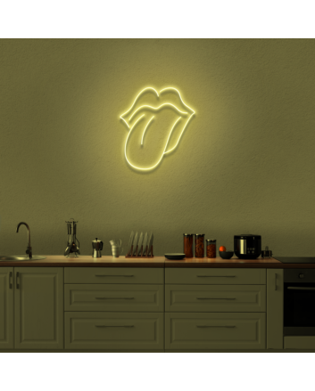 Lips &amp; Tongue Neon Sign