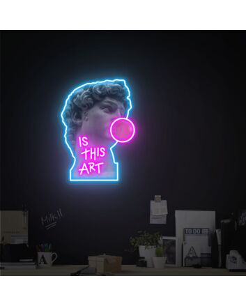 Elevate Your Space: Is This Art Neon Sign Aesthetic Led Uv Neon Sign Neon Lights Wall Decor for Trendy Home, Office, and Bar Ambiance