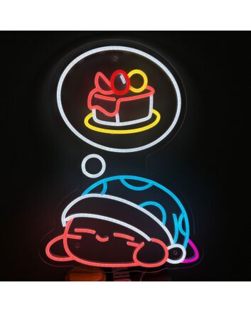 Enhance Your Space: Kirby Neon Sign - Perfect for Gaming Rooms, Anime-Themed Parties, and Unique Bedroom Ambiance