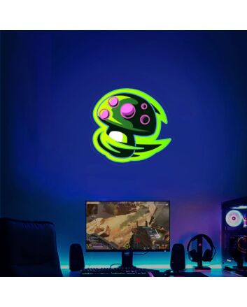 Brighten Your Gaming Room or Bar: League Of Legends Captain Teemo Poisonous Mushroom UV Neon Sign Adds Vibrant Flair to Any Space.