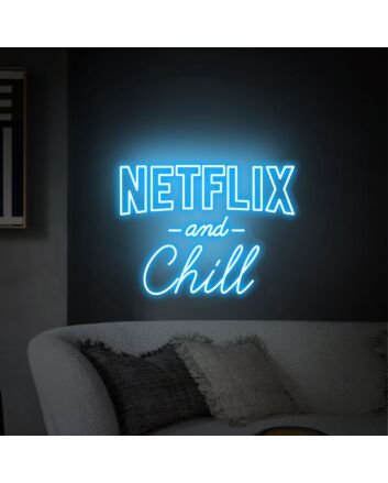 Enhance Your Entertainment Space with the Netflix And Chill Neon Sign: Perfect for Home Theaters, Game Rooms, and Cozy Date Nights.