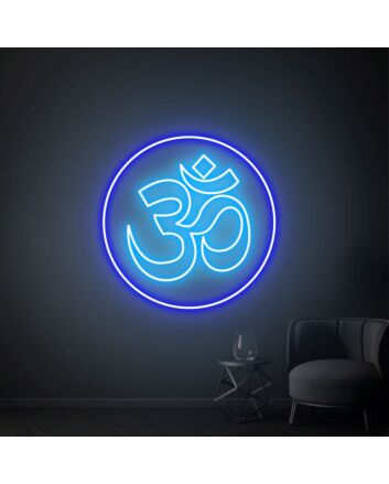 Elevate Your Yoga Studio or Meditation Space with the Om Symbol Emoji Neon Sign Yoga Neon Wall Decoration.