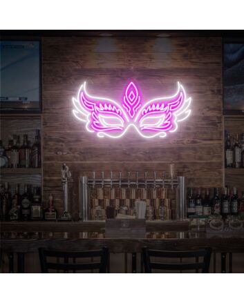 Enhance Your Party, Wedding, and Bar Ambiance with the Party Neon Sign Makeup Party Mask Neon Neon Sign.