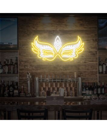 Enhance Your Party, Wedding, and Bar Ambiance with the Party Neon Sign Makeup Party Mask Neon Neon Sign.
