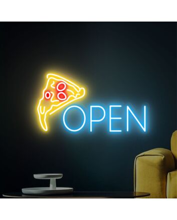 Light Up Your Pizzeria or Home Kitchen with the Vibrant Pizza Neon Sign Open Pizza Led Sign Restaurant Sign – Perfect for Businesses, Theme Parties, and Food Lovers.