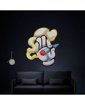 Elevate Your Living Space, Office, or Bar Ambiance with the Smoking Art Cigar Neon Sign - Perfect for Bedroom, Home Decor, and Vibrant Parties.