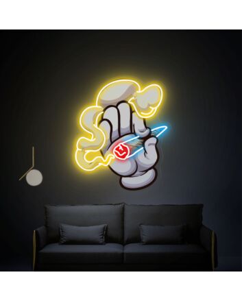 Elevate Your Living Space, Office, or Bar Ambiance with the Smoking Art Cigar Neon Sign - Perfect for Bedroom, Home Decor, and Vibrant Parties.