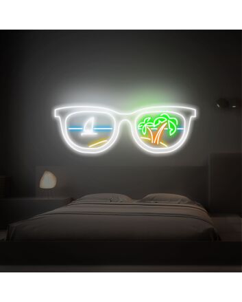 Brighten Up Your Space: Summer Glasses Neon Sign For Vibrant Game Room, Home, Bar, and Party Ambiance