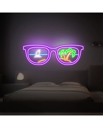 Brighten Up Your Space: Summer Glasses Neon Sign For Vibrant Game Room, Home, Bar, and Party Ambiance