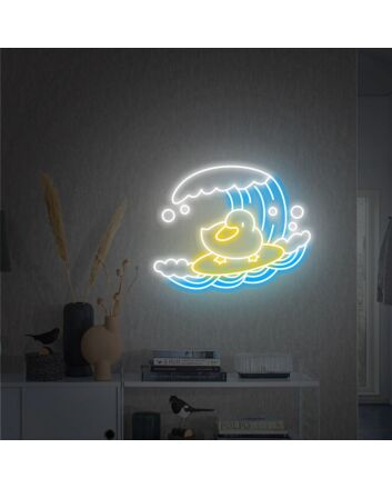 Light Up Your Game Room, Bar, or Wedding with Vibrant Surf Duck Neon Sign – The Perfect Addition for Any Home Decor or Party Atmosphere!