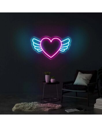 Heart Wings LED Neon Sign