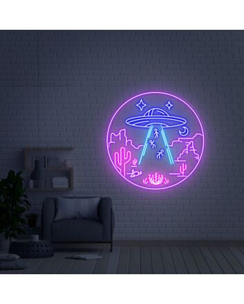 Transform Your Space into a Cosmic Oasis with Ufo Neon Sign: Perfect for Game Rooms, Bars, and Sci-Fi Themed Parties
