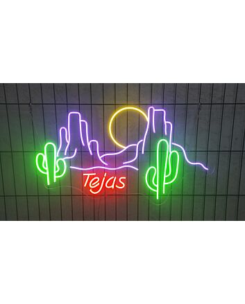 Brighten Your Space: Perfect for Home Decor, Bars, and Weddings - Desert Neon Sign Cactus Sunset Neon Sign Western Mountain Neon Desert Wall Decor