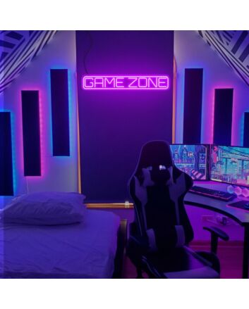Brighten Your Gaming Room or Add a Cool Vibe to Parties with the Game Zone Neon Sign Gaming Light Up Sign.