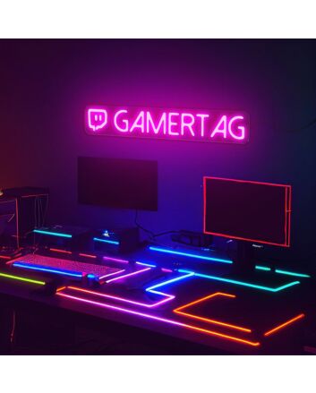 Brighten Up Your Gaming Space and Celebrate in Style with the Gamertag LED Sign - Perfect for Home Decor, Office Ambiance, or Epic Gaming Events.