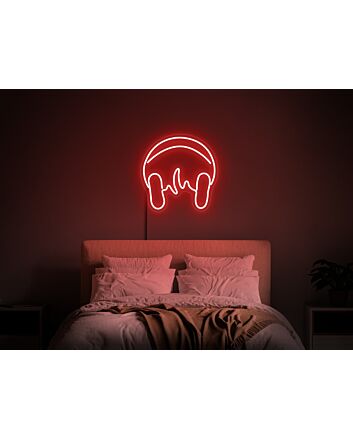 Brighten Your Space: Headphone LED Sign Music Neon Sign - Perfect for Home Decor, Office Vibes, Stores, Bars, and Wedding Parties.