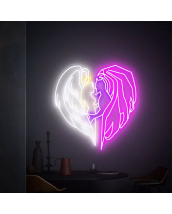 Brighten Up Weddings, Bars, and Homes: Angel Wings LED Neon Sign Devil Decor Gifts Perfect for Every Occasion