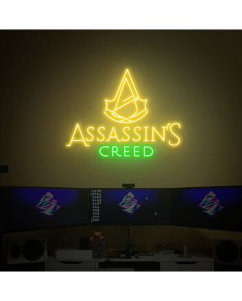 Elevate Your Gaming Space or Bar Ambiance with the Assassin's Creed Art LED Neon Sign Wall Art Gift