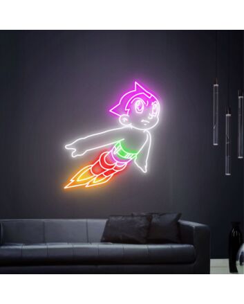 Elevate Your Bedroom, Office, or Anime Club Ambiance with Astroboy Art Led Neon Sign Anime Wall Decor Gifts.