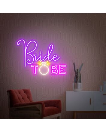 Add a captivating glow to your wedding or engagement celebration with the Bride To Be Led Neon Sign - A Memorable Backdrop and Gift.