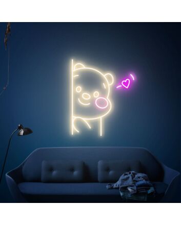 Brighten Up Your Child's Bedroom and Celebrate Special Occasions with Cute Bear Led Neon Sign Gifts for Home Decor and Parties