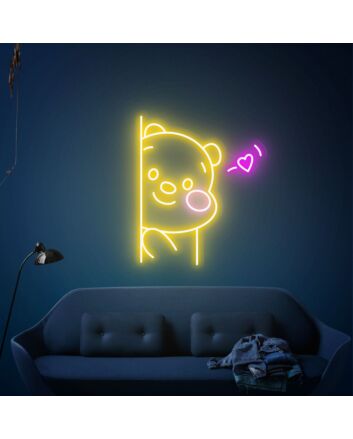 Brighten Up Your Child&#039;s Bedroom and Celebrate Special Occasions with Cute Bear Led Neon Sign Gifts for Home Decor and Parties