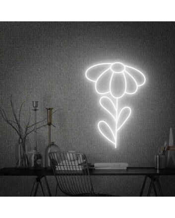Brighten Up Any Space: Daisy Flower Led Neon Sign for Home Bar, Salon Wall Art, and Special Celebrations Decor.