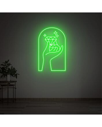 Brighten Your Space: Diamond Led Neon Sign, Perfect for Bedroom Decor, Office Charm, and Unique Best Friend Gifts
