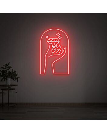 Brighten Your Space: Diamond Led Neon Sign, Perfect for Bedroom Decor, Office Charm, and Unique Best Friend Gifts