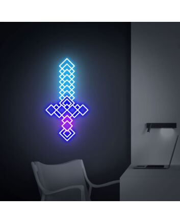 Enhance your gaming sanctuary and elevate special events with the Diamond Sword Led Neon Sign Gaming Room Decor - perfect for home use, offices, bars, and geek-themed weddings.