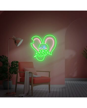 Brighten Your Space: Elfilin Wall Decor Kirby Neon Wall Art Custom Neon Light Sign for Kids Room, Playrooms, and Birthday Celebrations.