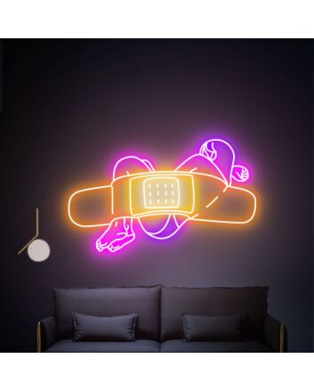 Add a Vibrant Touch to Your Home, Bar, or Party Ambience with the Girl Band-Aid Led Neon Sign Creative Woman Body Party Crazy Neon Light.