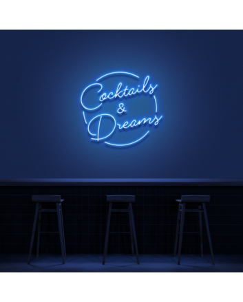 Customize Cocktails &amp; Dreams Neon Sign (Style 2)
