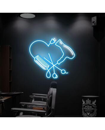 Brighten Your Salon or Create a Stylish Ambience at Home with the Hairdressing Studio Led Neon Sign Hairstylist Salon Led Light.