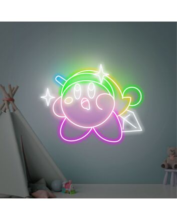 Brighten Your Space: Kirby Decor Gaming Room Decor Japanese Led Neon Sign - Perfect for Home, Office, Store, Bar, and Anniversary Gifts