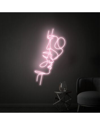 Add a Touch of Love to Your Special Occasions with Romantic Kiss Led Neon Sign Wedding Gift for Home Decor, Weddings, and Celebrations.