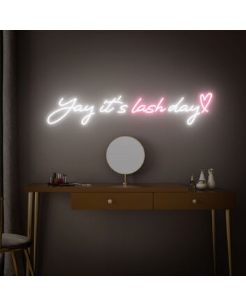 Brighten Your Salon, Spa, or Home Vanity with the Yay It S Lash Day Led Neon Sign Custom Salon Logo Lash Room Decor.