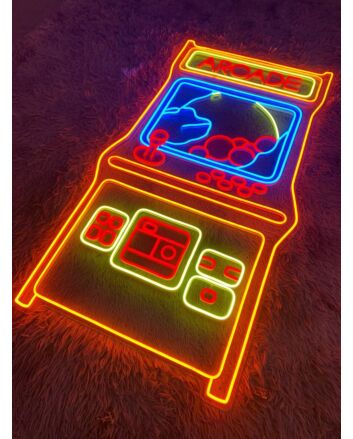 Level Up Your Gaming Room, Bar, or Party Ambiance with the Arcade Machine LED Neon Sign Game Machine Neon Sign