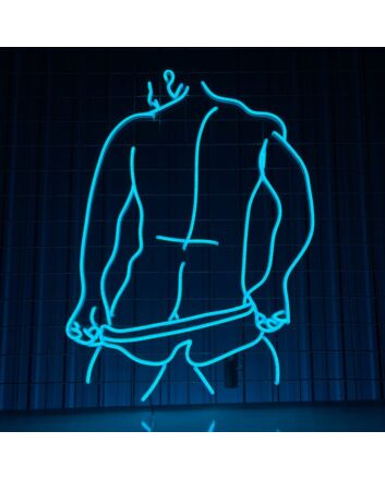 Brighten Up Your Bar or Bachelor's Party with the Bikini Man Naked Led Neon Sign – The Ultimate Manr Bar Hanging Decor!