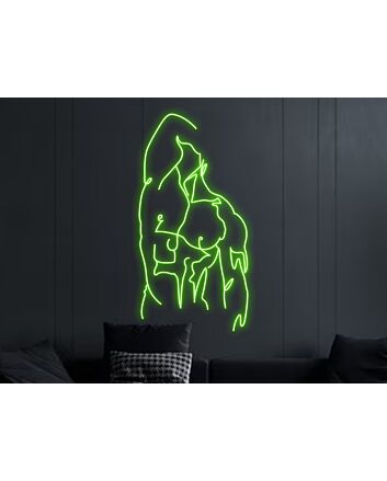 Brighten Up Your Bar, Club or Gay Pride Event with Bikini Naked Male Led Neon Sign Gay Body Club Neon Led Sign Green.